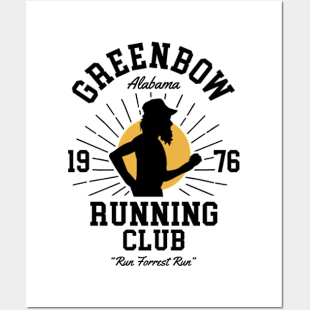 Greenbow Alabama Running Club Wall Art by Three Meat Curry